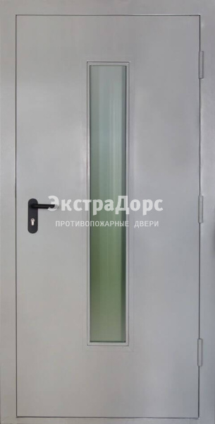 Дверь металлическая противопожарная утепленная со стеклопакетом