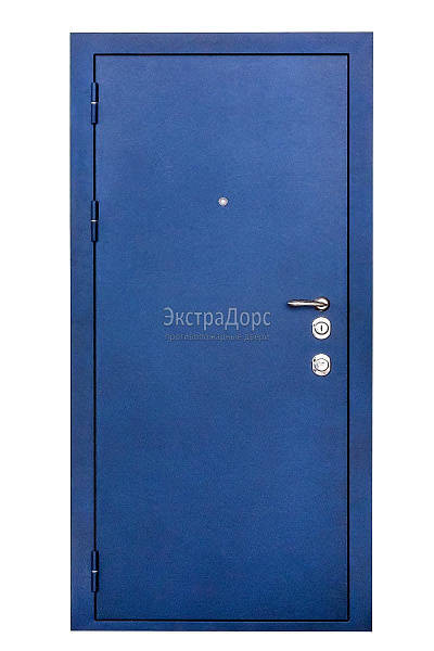 Противопожарная уличная дверь металлическая утепленная EIW 60 синяя глухая однопольная в Жуковском  купить